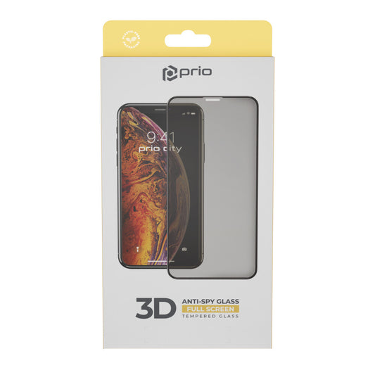 prio 3D Anti-Spy Screen Protector Glass for Samsung S23+ black