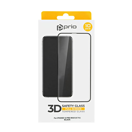 prio 10x 3D screen protector glass for iPhone 12 Pro Max black