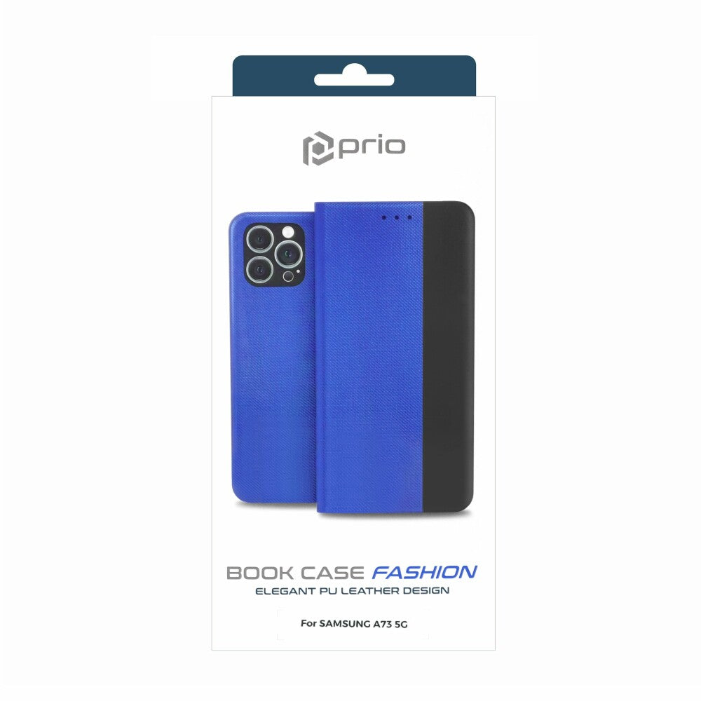 prio Book Case Fashion for Samsung A73 5G blue-black