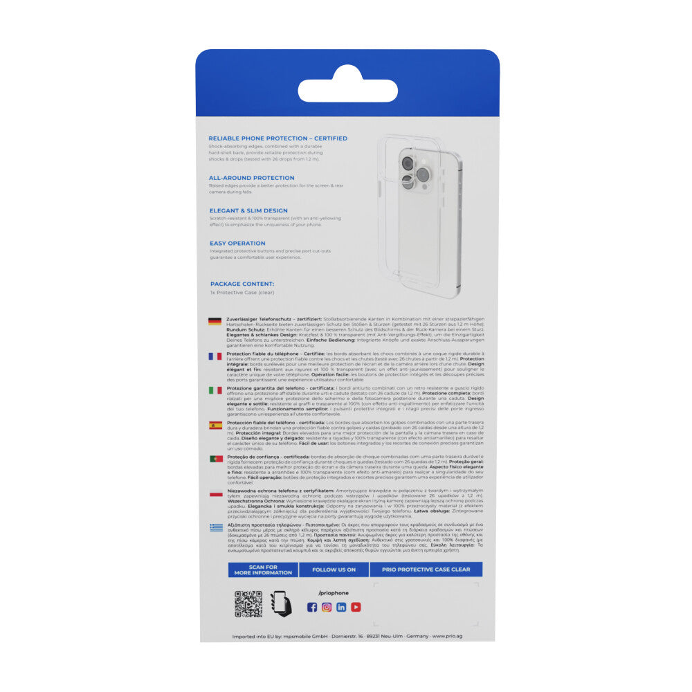 prio Schutzhülle für iPhone 17 transparent Hauptbild