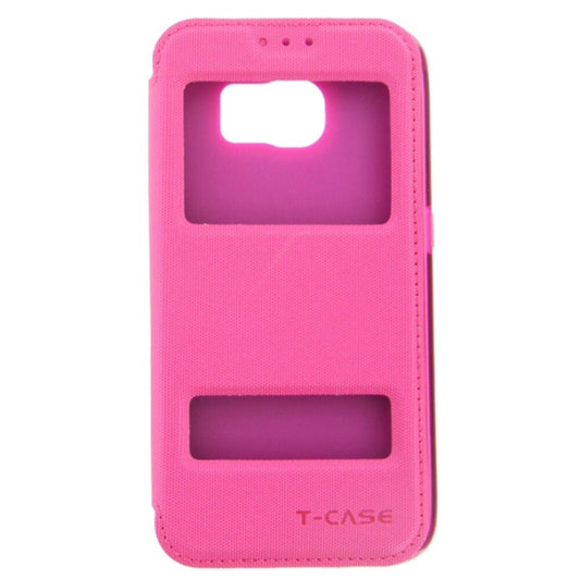 T-CASE Lux Magnet Flip Schutzhülle / Tasche / Case für Samsung Galaxy S6 pink