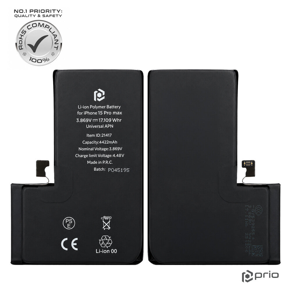 prio Akku für iPhone 15 Pro Max (Universal APN)