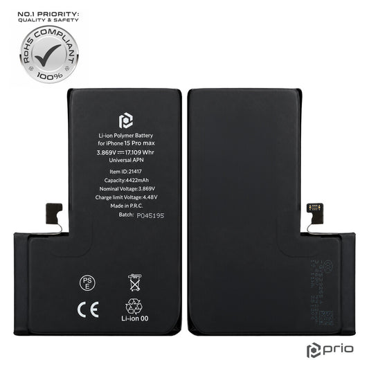 prio Akku für iPhone 15 Pro Max (Universal APN)