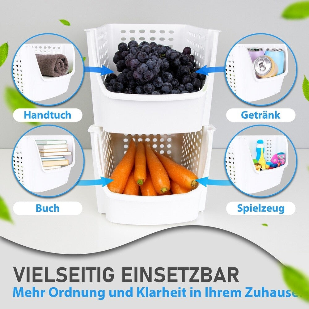 Storage Organizer, 29×21,5×15,9 cm, Plastik, Weiß