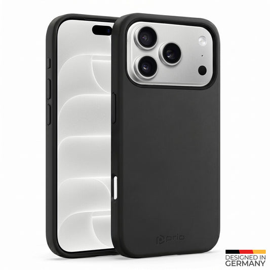 prio Flüssigsilikonhülle MAG für iPhone 18 Pro / 17 Pro schwarz