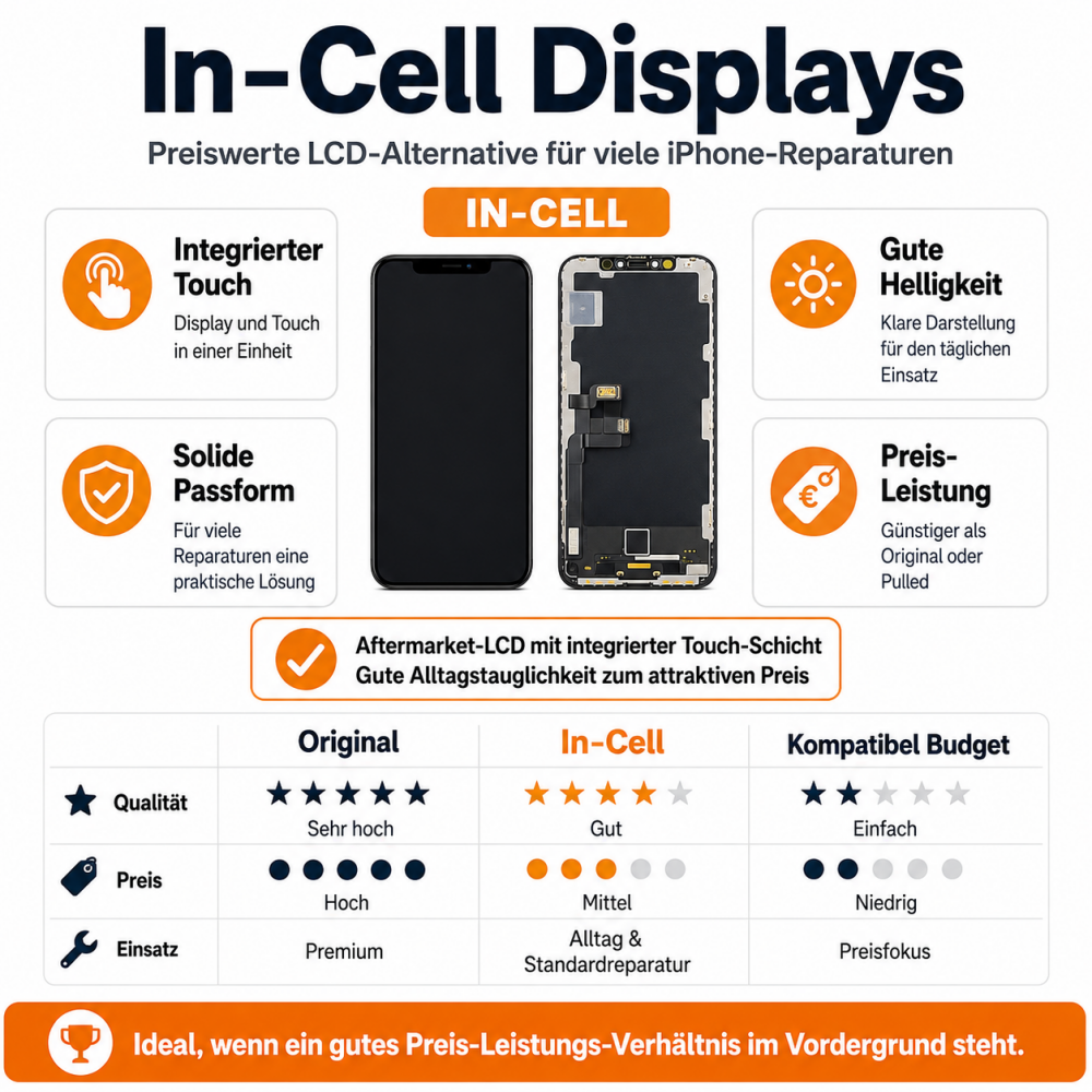 Display für iPhone 14 In-Cell Ohne Rahmen Touch LCD Bildschirm