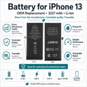 Akku für iPhone 13 wie Original 3200mAh Batterie Accu Ersatzakku