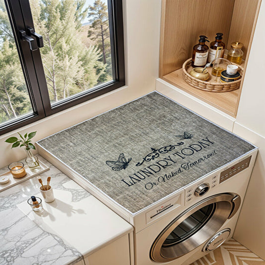 Wasserdichte Waschmaschinenmatte Deluxe, Rutschfest, Grau – Erfrischende Wäsche