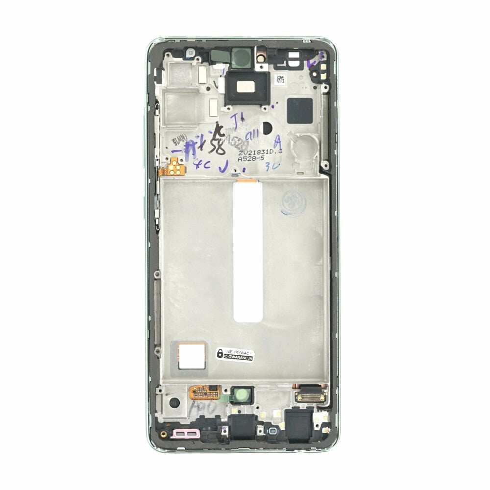 Samsung display unit + frame for A528 Galaxy A52S 5G green GH82-26861E