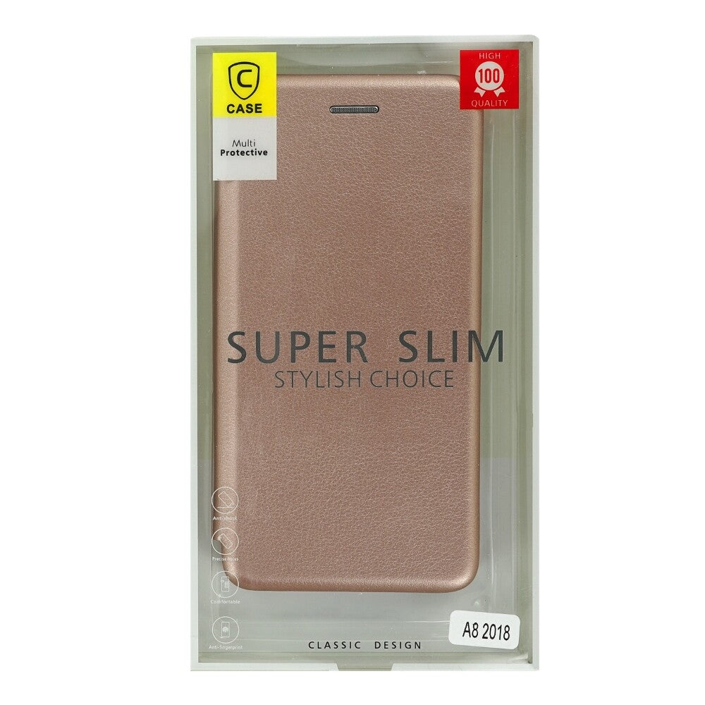 Samsung Flip Protective Case for A8 2018 rose gold