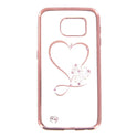 TPU Case Bling Herz für Samsung Galaxy S6 rose gold