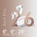 SoundPEATS Air4 Pro wireless earbuds white