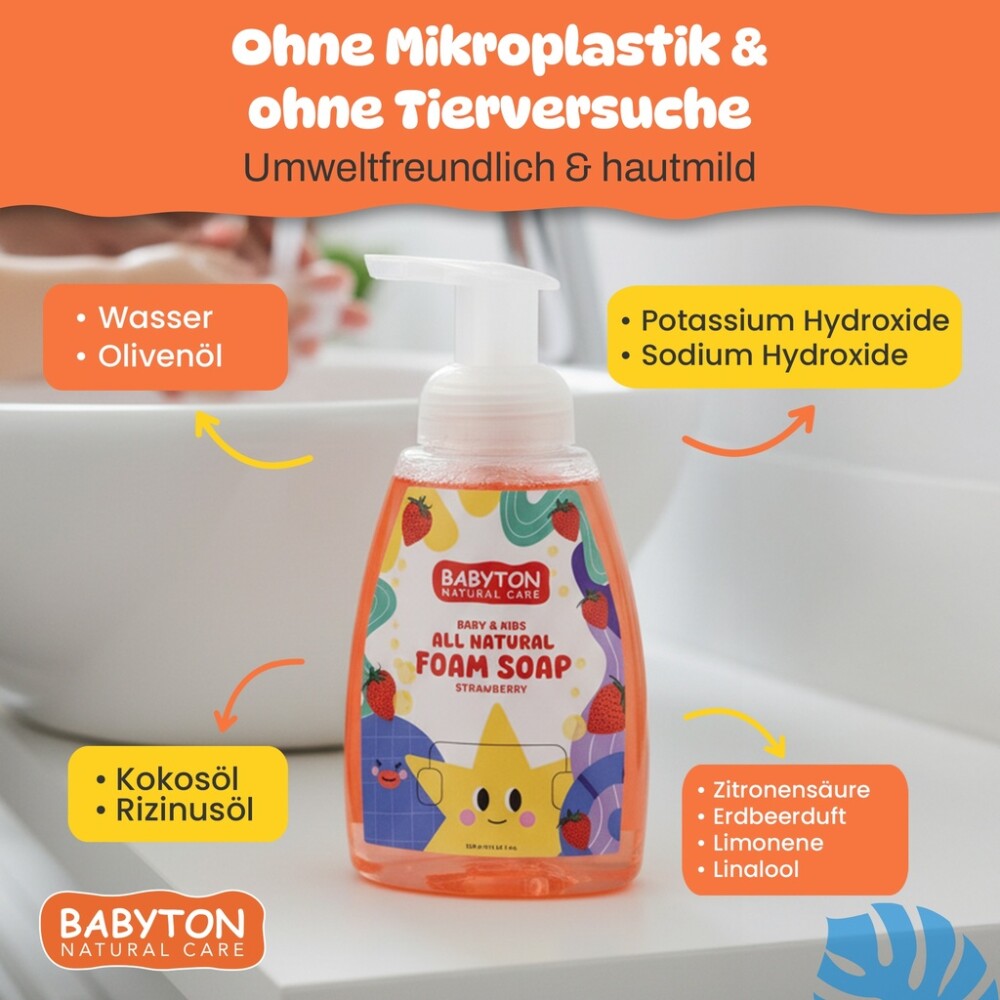Babyton Baby & Kids Naturschaumseife Erdbeere 350 ml