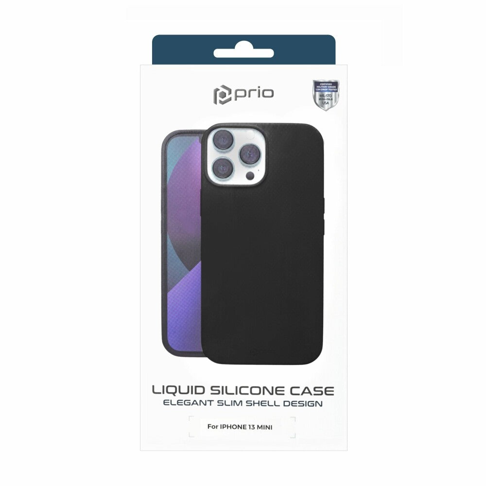 prio silicone protective case for iPhone 13 mini black