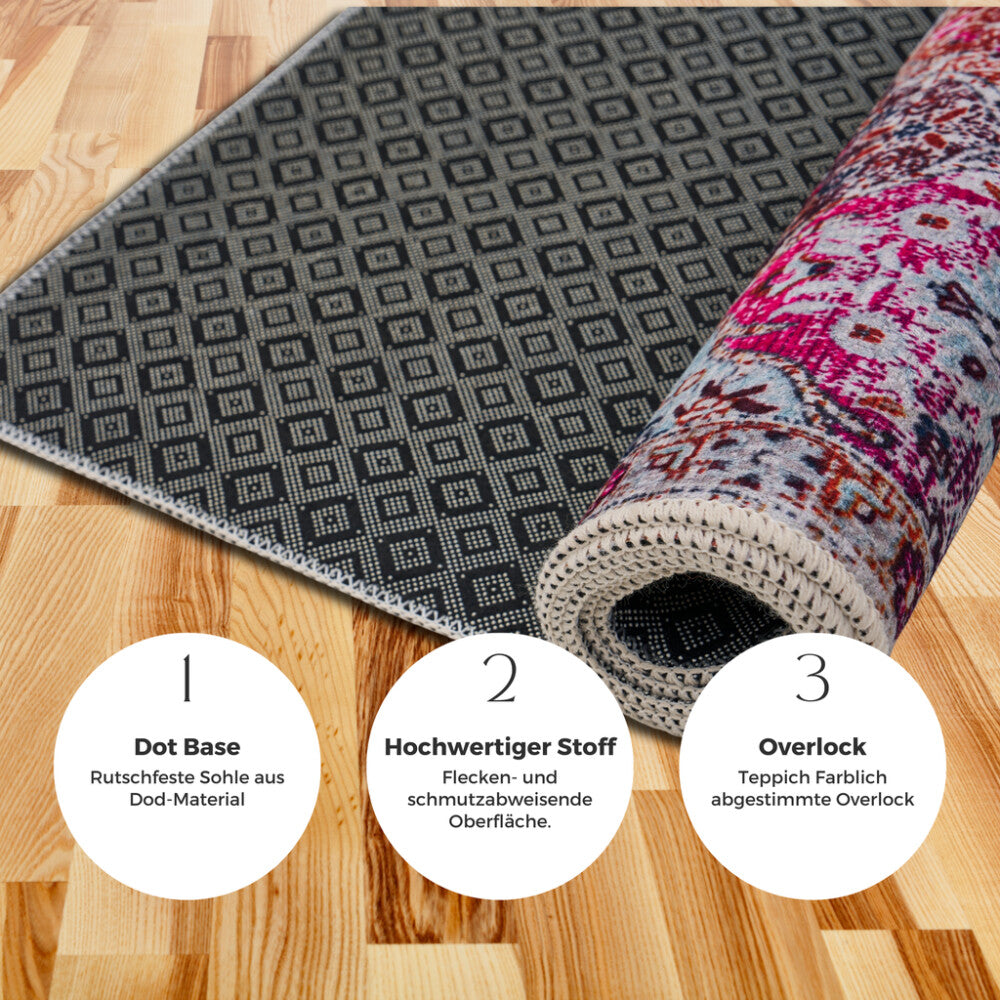 Miqna Moderner Küchenteppich Gel Läufer Rutschfest Rechteckig 60x150cm Hauptbild