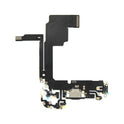 OEM charging port flex for iPhone 15 Pro, black titanium