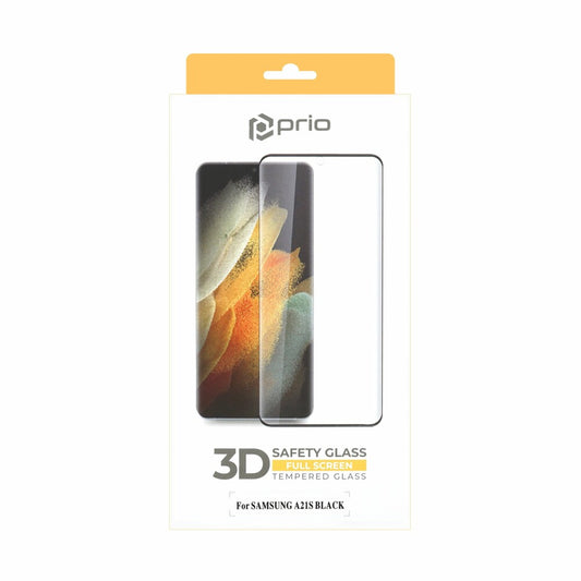 prio 3D screen protector glass for Samsung A21s black