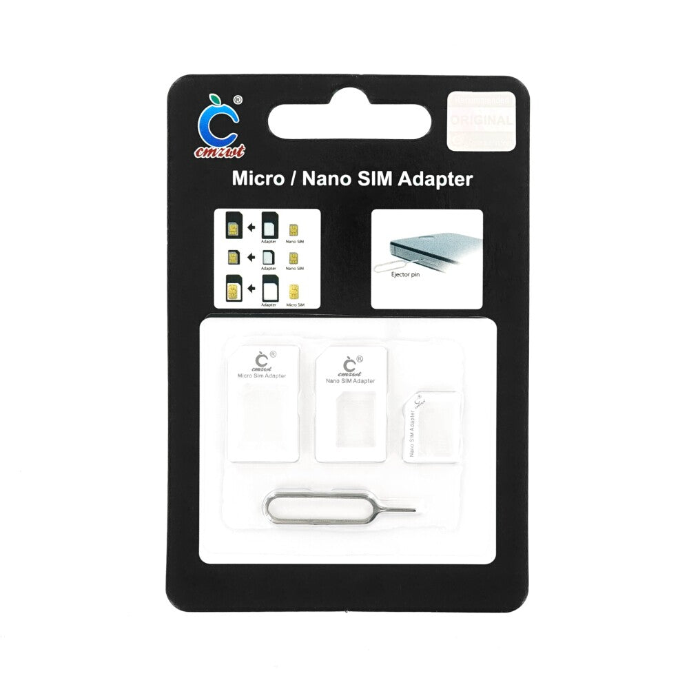 Original Ladebuchse für CMZWT Nano SIM Micro SIM Adapter Set weiß