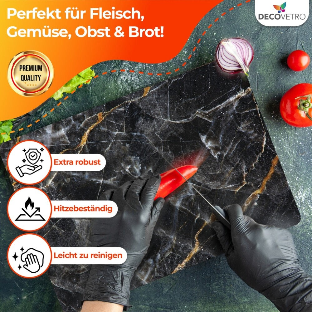 Decovetro Schneidebrett Glas |40x30cm | Glasschneidebrett | Leicht zu reinigen