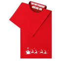 Weihnachtlicher Tischläufer Rot mit Santa&Rentier Golddruck 40x140 Weihnachtsdeko