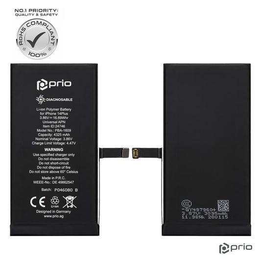 prio Diagnosefähiger Akku für iPhone 14 Plus