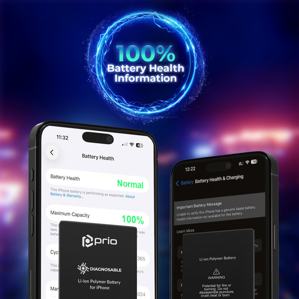 prio Diagnosefähiger Akku für iPhone 15 Pro