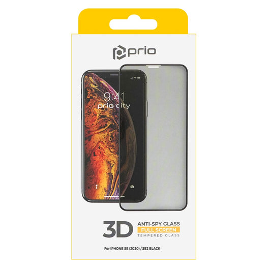 prio 3D Anti-Spy Displayschutzglas für iPhone SE (2022/2020) schwarz