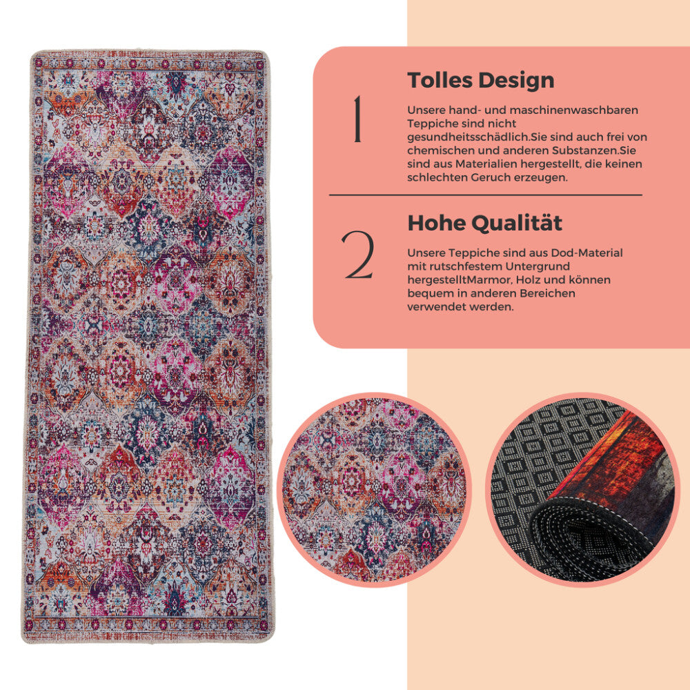 Miqna Moderner Küchenteppich Gel Läufer Rutschfest Rechteckig 60x150cm Hauptbild