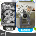 DecoBella 2 Stück Topfdeckelhalter 6 Fächer – platzsparender Küchen Organizer