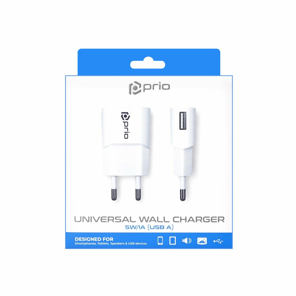 prio Universal-Wandladegerät 5W/1A (USB A) weiß