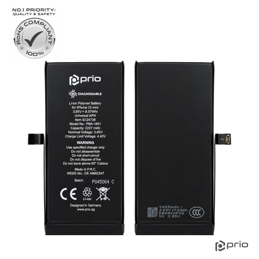 prio Diagnosefähiger Akku für iPhone 12 mini