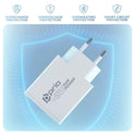 prio 45W GaN Power Charger PD PPS (USB C) + QC 3.0 (USB A) weiß