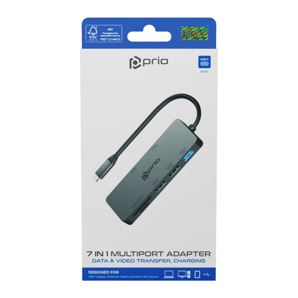 prio 7in1 Multiport USB C Adapter