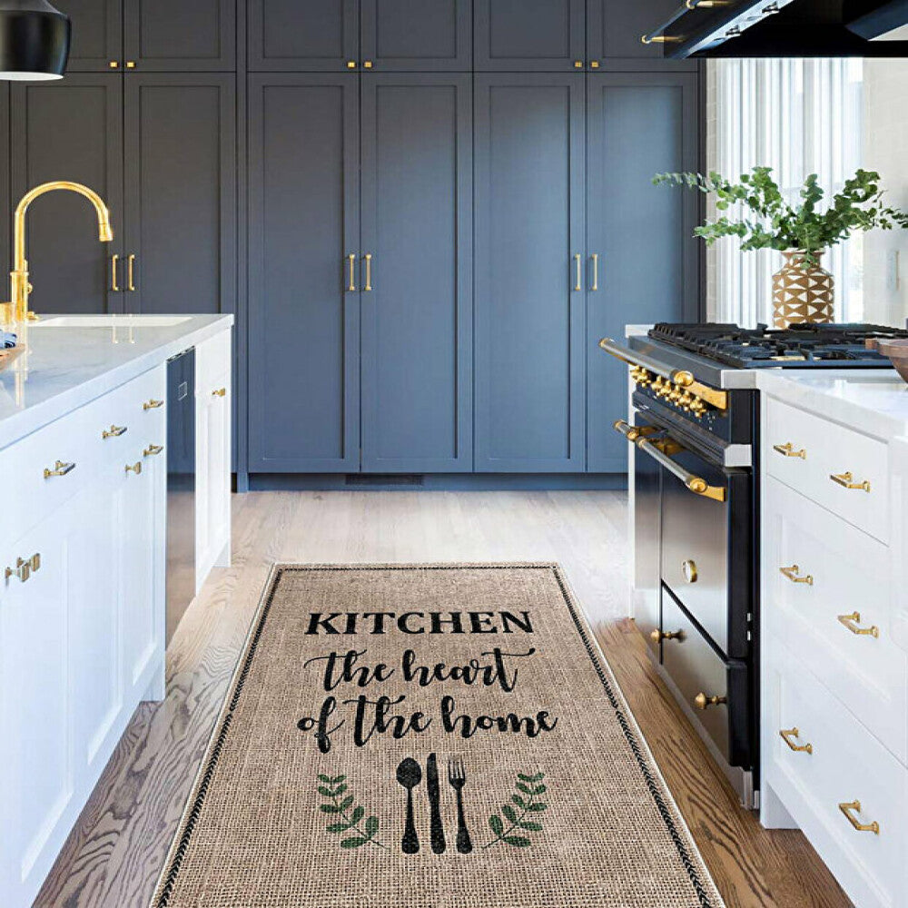 miqna Küchenläufer, rutschfeste & waschbare Matte im Landhausstil – Heart of Home