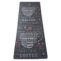 miqna Moderner Küchenteppich Gel Läufer Grau Weiß Schwarz Natural Coffee Design