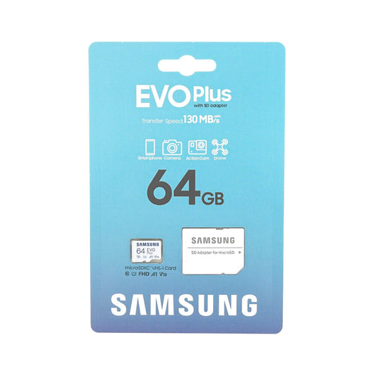 Samsung EVO Plus 64 GB MicroSDHC Card + Adapter Memory Card Class 10 MB-MC64KA/EU