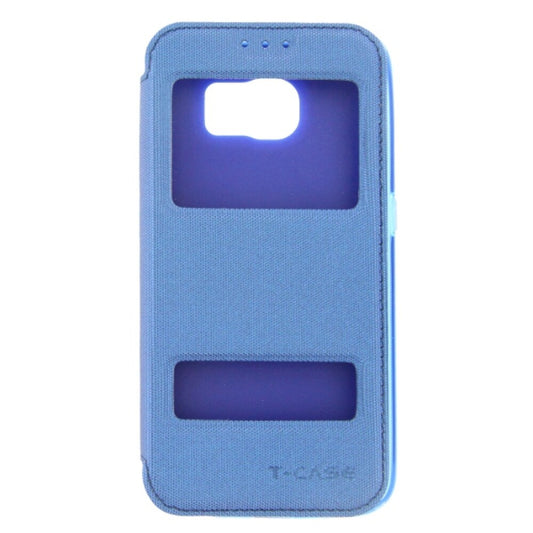 T-CASE Lux Magnet Flip Schutzhülle / Tasche / Case Samsung Galaxy S6 blau