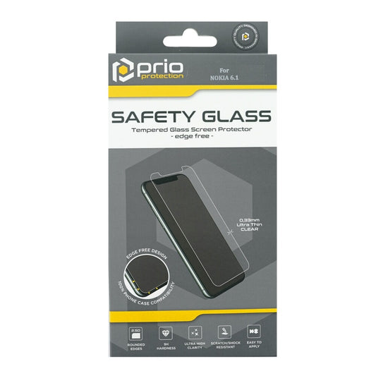 prio screen protector glass for Nokia 6.1 transparent