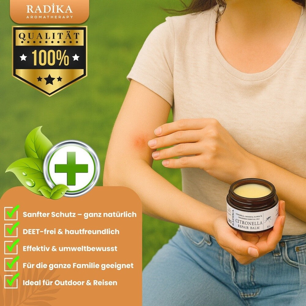 Citronella Repair Balsam natürliche Mückenstich- und Juckreizsalbe, BIO, 30 g