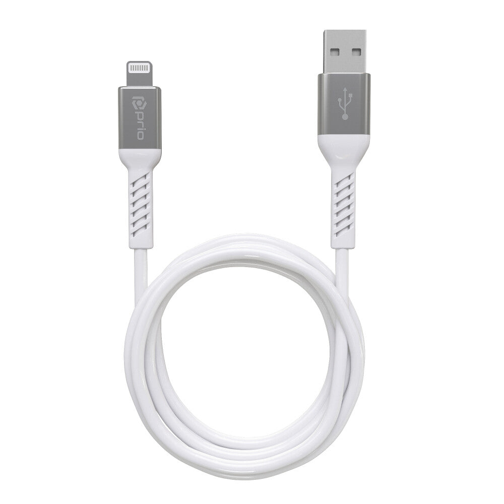 prio Charge & Sync USB A  to Lightning Cable MFi certified 1.2m  white