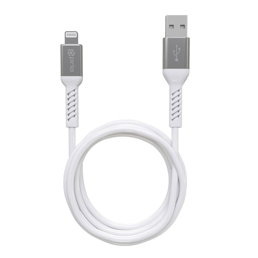 prio Charge & Sync USB A  to Lightning Cable MFi certified 1.2m  white