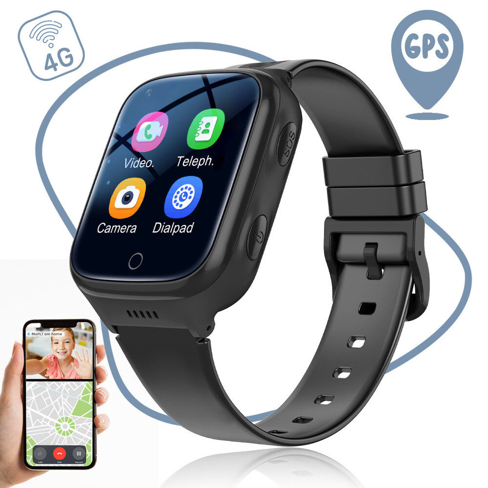 UFUZON Smartwatch Kinder-Schwarz