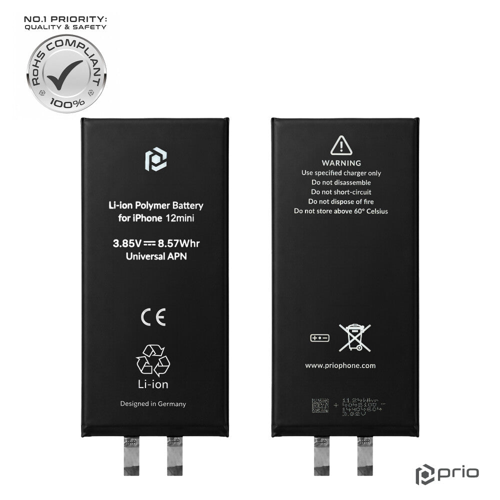 prio Batteriezelle für iPhone 12 mini (ohne Flex-Kabel)