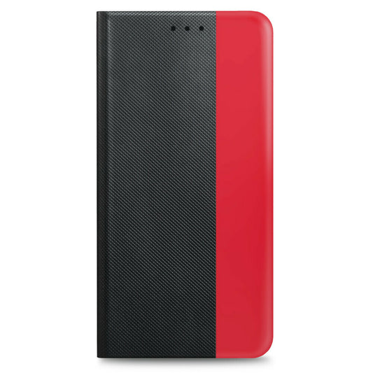 prio Book Case Fashion for Samsung S21 FE 5G black-red