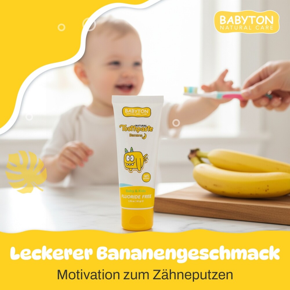 Babyton Baby- und Kinderzahnpasta, natürlich, 50 g