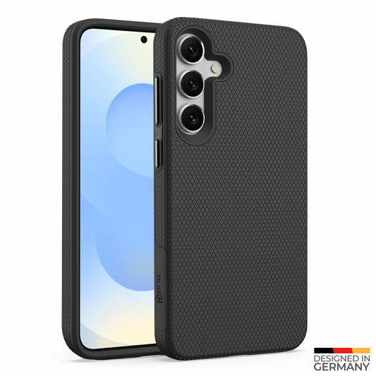 prio Hardcover Handyhülle für Samsung S25 Schwarz Schutz Case