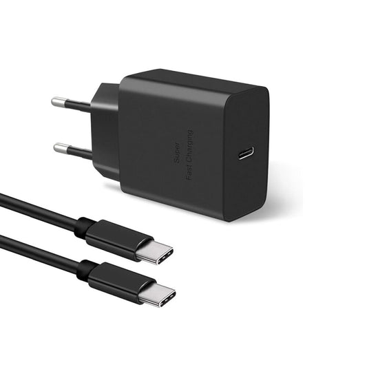 Original Samsung 45W USB-C Schnellladegerät + 5A Kabel Schwarz EP-T4511XBEGEU