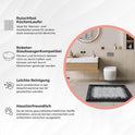 Miqna 2-tlg. rutschfestes Badteppich Set , waschbar (60x100 & 50x60 cm)