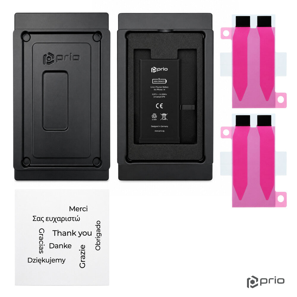 Prio Hochleistungsakku für iPhone 14 (3670 mAh) - Universeller APN -