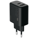 beclad. 45W 2-Port-Reiseadapter (C+A max. 20W) SCHWARZ BE-PT745BG-GR